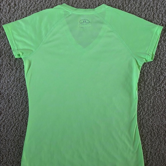 Under Armour Threadborne heat gear women's t-shirt in neon yellow - Picture 3 of 3